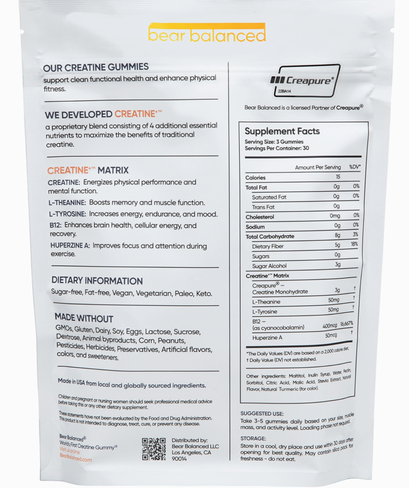 Creatine Gummies - Bear Balanced