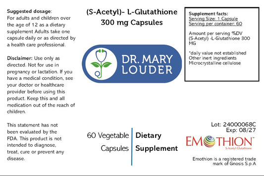 Acetyl-Glutathione | Master Antioxidant for Cellular Vitality, Mitochondrial Support and Glowing Skin